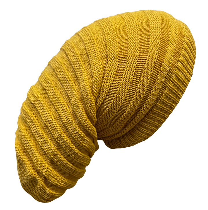 Slinky Slouchy Beanie for Dreadlocks and locs - Yellow
